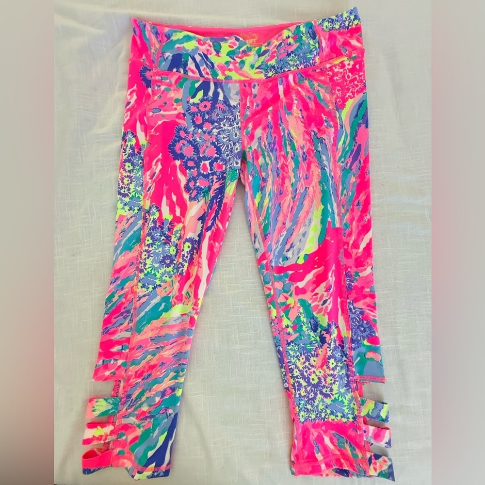 LILY PULITZER Luxletic Powerstretch Wicking UPF 50+ Leggings Size XL